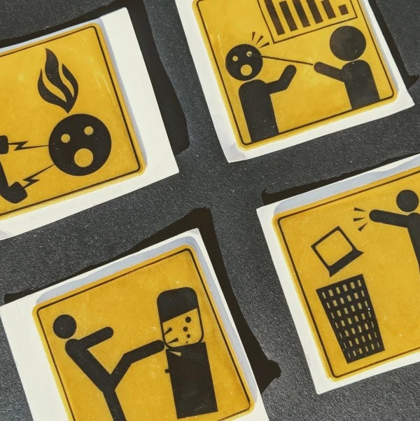 (Image of stick figures irritated in office situations, from Stick Man in Officeland (c) Archie McPhee)
